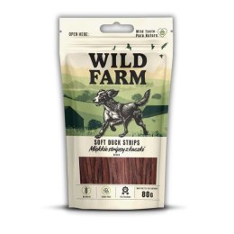 WILD FARM Miękkie stripsy z kaczki 80g przysmak dla psa Wild Farm