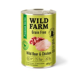 WILD FARM Premium Bezzbożowa Karma Dla Kota Dziczyzna I Kurczak 400g Wild Farm