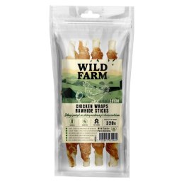 WILD FARM Przysmak Długi Patyk Ze Skóry Wołowej Dla Psów O Smaku Kurczaka 28Cm 320G Wild Farm