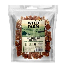 WILD FARM Przysmaki Naturalne Kostki Dla Psa Królik I Dorsz Miękkie 500G Wild Farm