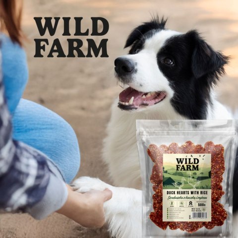 WILD FARM Serduszka Z Kaczką I Ryżem Przysmak Dla Psa 500G Wild Farm