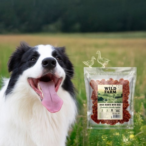 WILD FARM Serduszka Z Kaczką I Ryżem Przysmak Dla Psa 500G Wild Farm