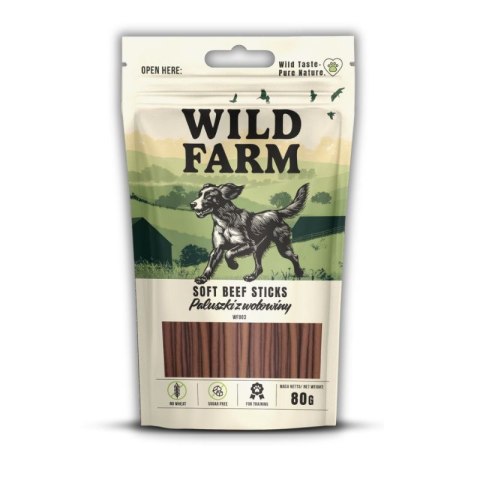 WILD FARM paluszki z wołowiny 80g przysmak dla psa Wild Farm