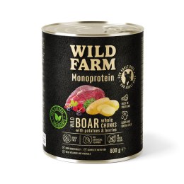Wild Farm Monoprotein Karma Mokra Dla Psów Dziczyzna Hipoalergiczna 800g Wild Farm