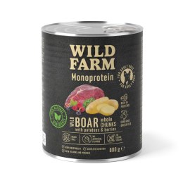 Wild Farm Monoprotein Karma Mokra Dla Psów Dziczyzna Hipoalergiczna 800g Wild Farm