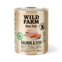 Wild Farm Pate Karma Mokra Dla Psa Z Łososiem I Rybą Bezglutenowa 800g Wild Farm