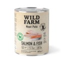 Wild Farm Pate Karma Mokra Dla Psa Z Łososiem I Rybą Bezglutenowa 800g Wild Farm