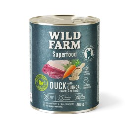 Wild Farm Superfood Kaczka - mokra karma z komosą i marchewką 800g Wild Farm