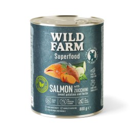Wild Farm Superfood Łosoś - mokra karma z cukinią i batatami 800g Wild Farm