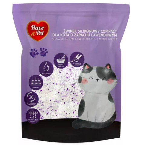 Have a Pet Silikonowy Żwirek dla Kotów Compact Lawenda 3,8 l Aquael
