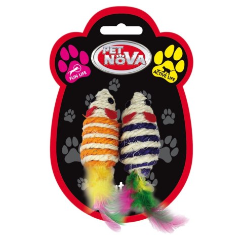 Pet Nova zabawka dla kota - myszki 7x3cm 2szt. Aqua Nova