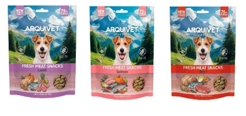 Zestaw 3 x300 g półwilgotnego przysmaku z wołowina bez zbóż i glutenu. ARQUIVET FRESH