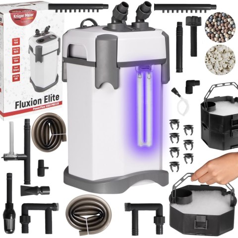 Kruger Meier Fluxion Elite 1800 UVC PRO - filtr zewnętrzny z lampą UV do akwarium 120 - 350 litrów Kruger Meier
