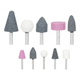 Kamienie szlifierskie z trzpieniami 6 oraz 3mm kpl.szt.10