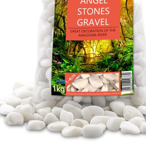 Eco Plant Eco Plant Angel Stones 1kg - białe kamienie otoczak 10-40mm