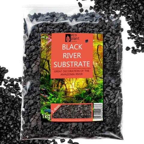 Eco Plant Black River 1kg - żwirek czarny 2-4mm Eco Plant