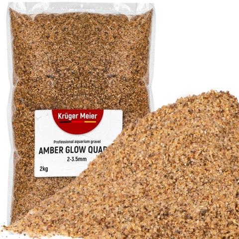 Kruger Meier Kruger Meier Amber Glow Quartz 2-3,5 mm - Żwirek akwarystyczny 2 kg