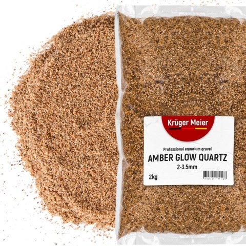 Kruger Meier Kruger Meier Amber Glow Quartz 2-3,5 mm - Żwirek akwarystyczny 2 kg