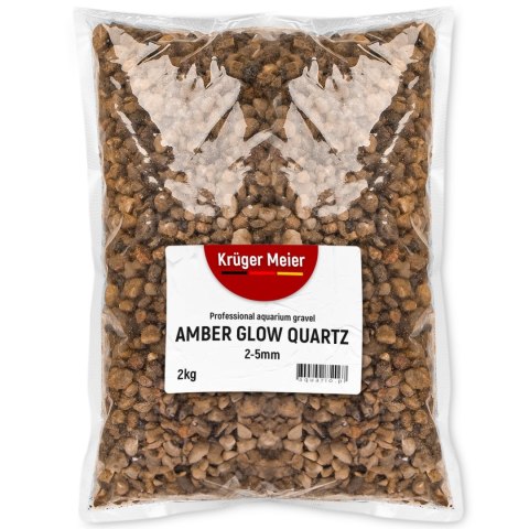 Kruger Meier Amber Glow Quartz 2-5 mm - Żwirek do akwarium 2kg Kruger Meier