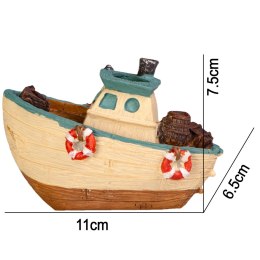 Kruger Meier Kruger Meier Fishing Boat - Statek do akwarium 11x6.5x7.5 cm