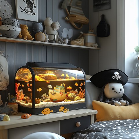 Kruger Meier Fishing Boat - Statek do akwarium 11x6.5x7.5 cm Kruger Meier