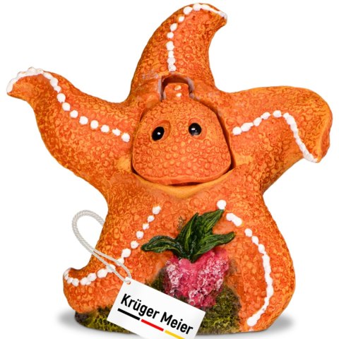 Kruger Meier Happy Starfish - Ozdoba do akwarium 10.5x6x11 cm Kruger Meier