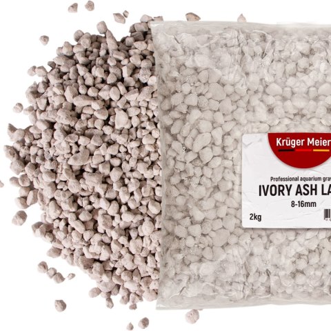 Kruger Meier Ivory Ash Lava 8-16 mm - Żwirek do akwarium 2kg Kruger Meier