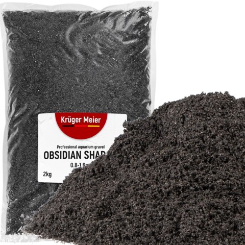 Kruger Meier Obsidian Shadow 0.8-1.6 mm - Piasek akwarystyczny 2 kg Kruger Meier