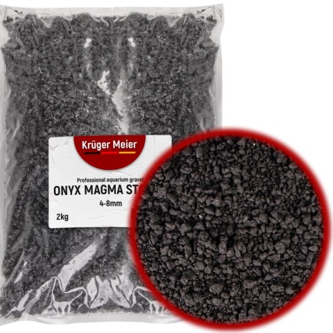 Kruger Meier Kruger Meier Onyx Magma Stones 4-8 mm - Żwirek do akwarium 2kg