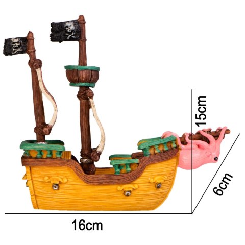 Kruger Meier Kruger Meier Pirate Ship S - Statek do Akwarium 16x6x15 cm