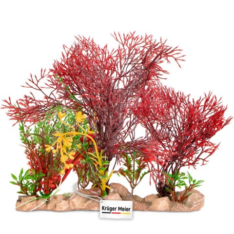 Kruger Meier Plant Garden - Dekoracja roślinna do akwarium 21x8x20 cm Kruger Meier