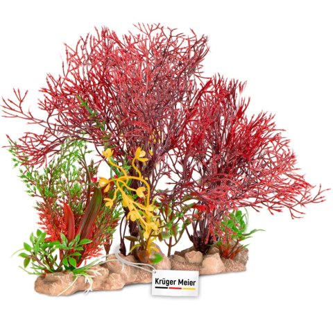 Kruger Meier Plant Garden - Dekoracja roślinna do akwarium 21x8x20 cm Kruger Meier