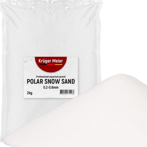 Kruger Meier Polar Snow Sand 0,2-0,8 mm - Piasek do akwarium 2kg Kruger Meier