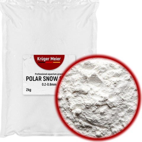 Kruger Meier Polar Snow Sand 0,2-0,8 mm - Piasek do akwarium 2kg Kruger Meier