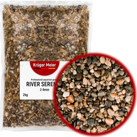 Kruger Meier Kruger Meier River Serenity 2-8 mm - Żwirek akwarystyczny 2 kg