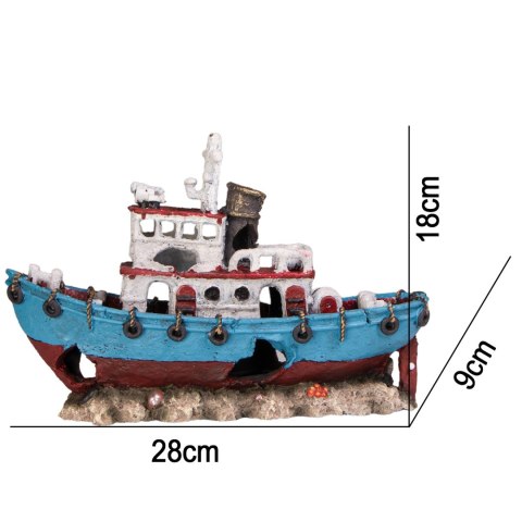 Kruger Meier Kruger Meier Shipwreck - Statek do akwarium 28x9x18 cm