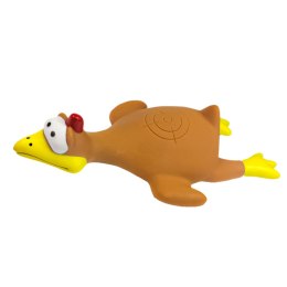 Aqua Nova Pet Nova zabawka gumowa - brązowa kura w locie 26cm