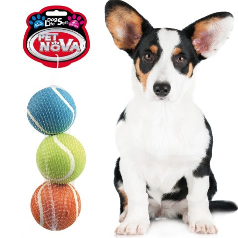 Pet Nova zabawka - piłki tenisowe pływające 3szt. Aqua Nova