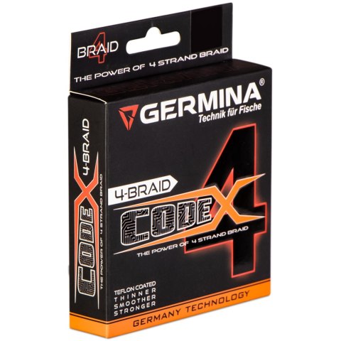 Germina 4-BRAID CODE 0,14mm GREEN - plecionka wędkarska 150m Genlog