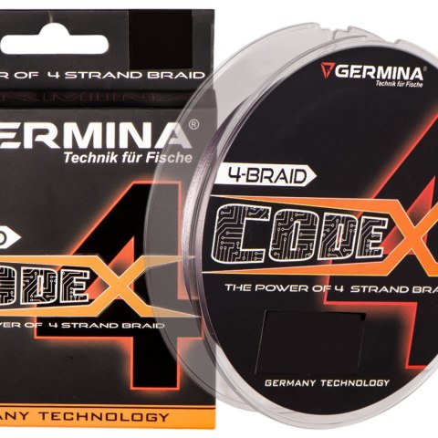 Germina 4-BRAID CODE 0,18mm GRAY - plecionka wędkarska 150m Genlog