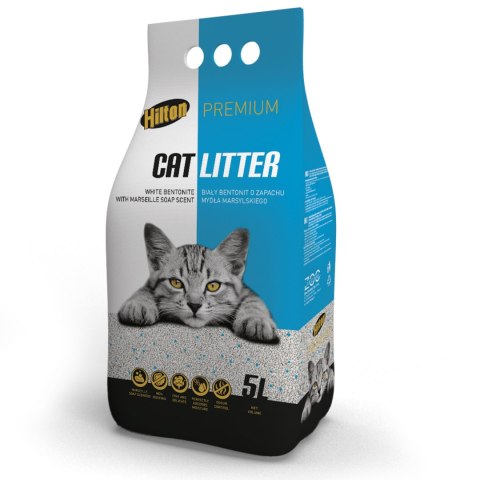 Hilton Cat Litter White Soap 5l - żwirek biały bentonitowy o zapachu mydła HILTON