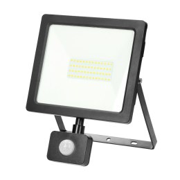 ALLED 50W Naświetlacz LED z PIR, 3700lm, IP44, 4000K, Alu+Glass