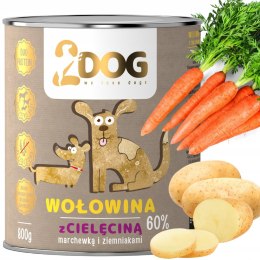 2Dog mokra karma wołowina z cielęcina 800g