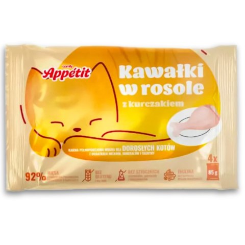 Comfy Appetit Pokarm w Saszetkach - kurczak w rosole 4x85g Aquael