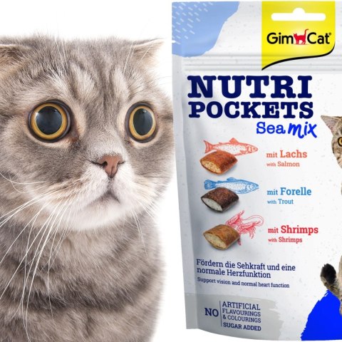 GimCat Nutri Pockets Sea MIX - kocie przysmaki na oczy i serce 150g Gimdog / Gimcat