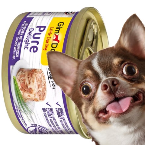 Gimdog Pure Delight 85g - karma dla małych psów kurczak i tuńczyk w galarecie Gimdog / Gimcat