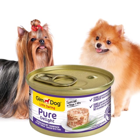 Gimdog Pure Delight 85g - karma dla małych psów kurczak i tuńczyk w galarecie Gimdog / Gimcat