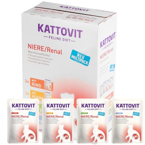 Kattovit Renal Multipack 12x85g - karma dla kotów chorych na nerki KATTOVIT