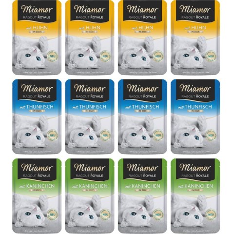 Miamor Royale 12pack Verwohn - kurczak, tuńczyk i królik w galarecie 12x100g Miamor